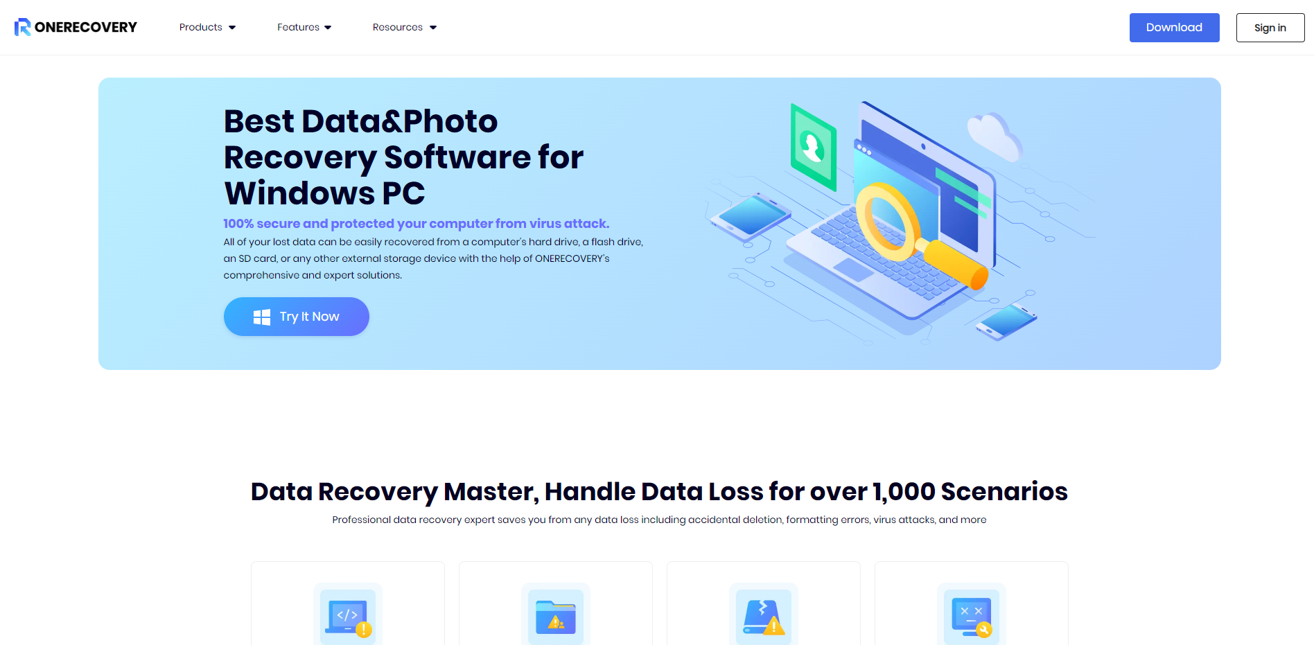 Professional Data Recovery Solution for Windows [ONERECOVERY]