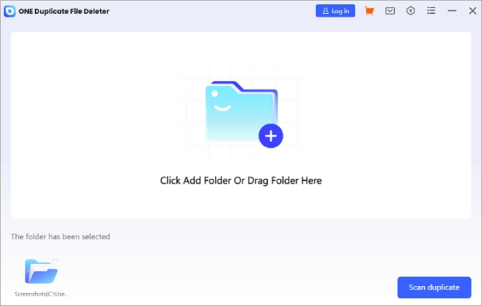 add folder one duplicate file deleter