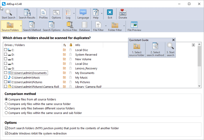 all dup duplicate file deleter