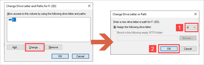 assign new drive letter