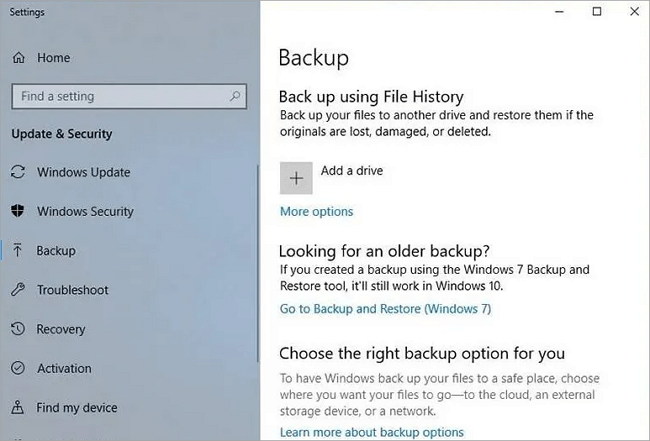 backup and restore windows