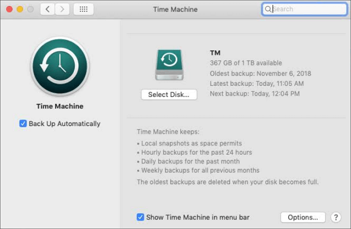 backup photos using time machine