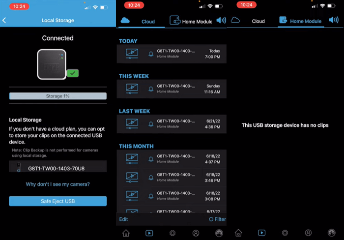 blink sync module interface