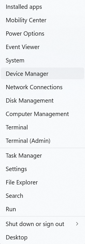  Choose Device Manager.