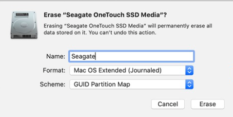 choose GUID partition map as the scheme