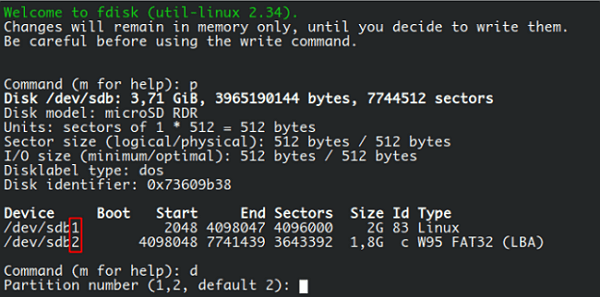 delete ssd partition linux