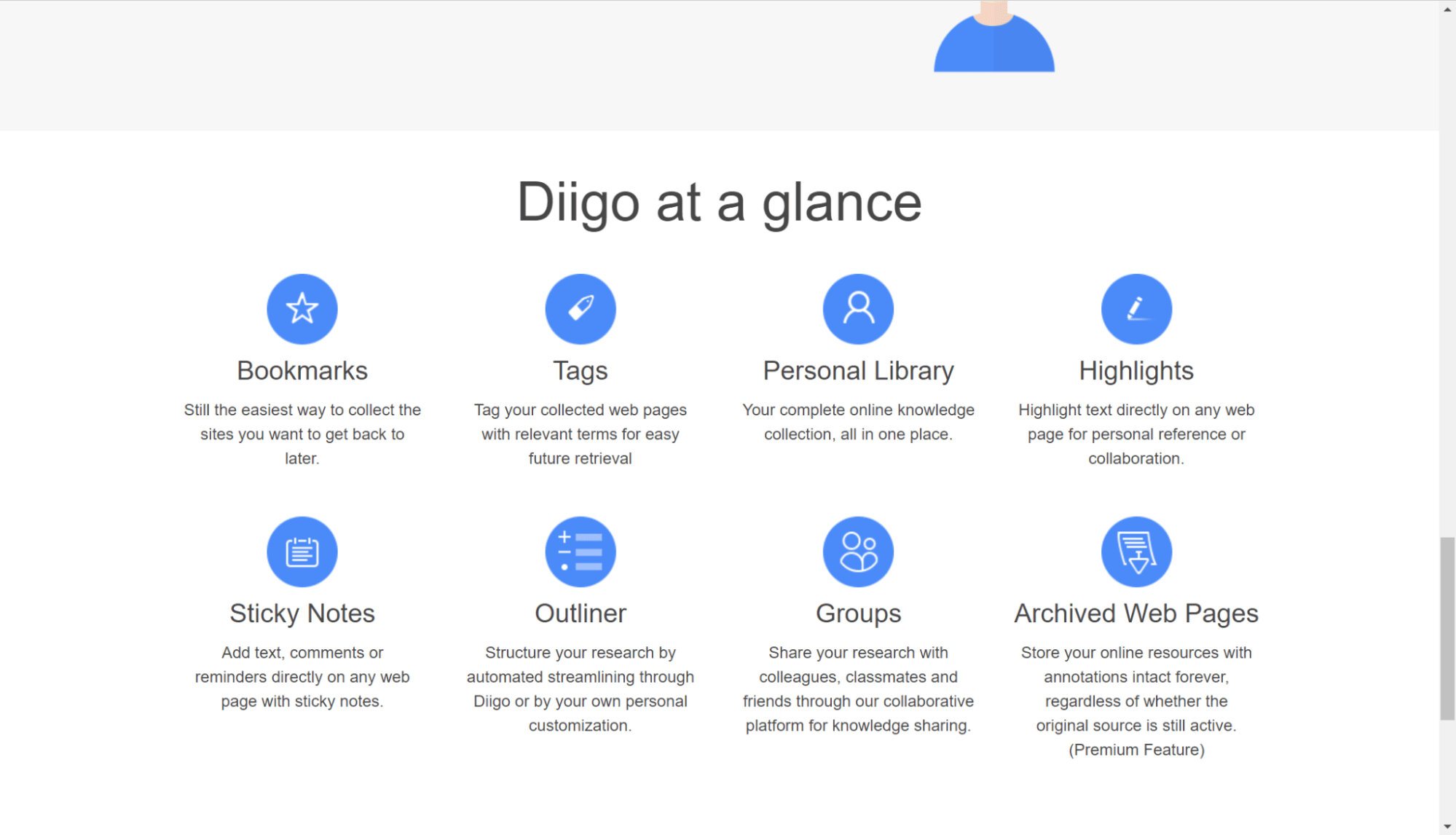 homepage of diigo.