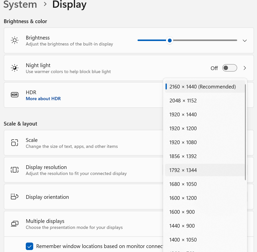 Find Display Resolution and adjust it to a suitable resolution.