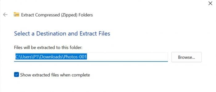 extract compressed folders