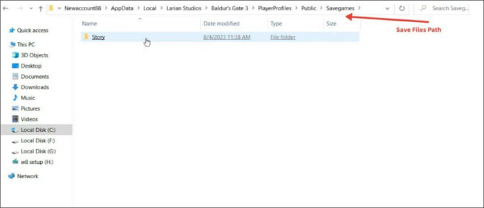 Baldur's Gate 3 Game Data Folder
