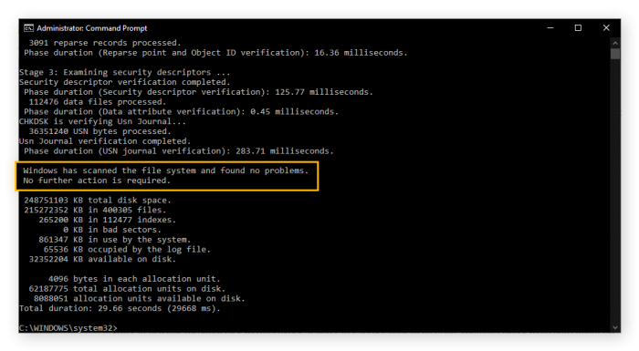 CHKDSK command