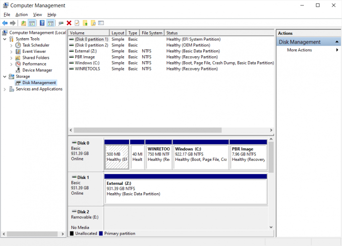 Windows Disk Management