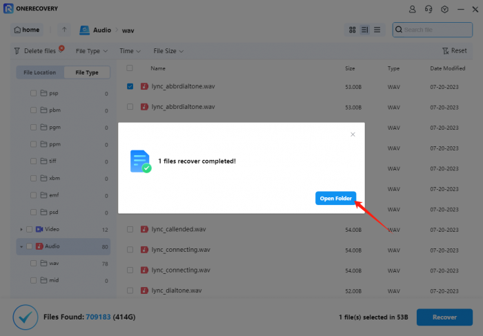 check the result files on your computer after the data recovery process