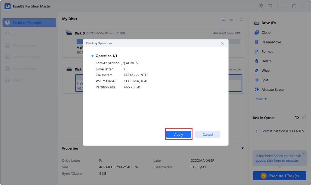 Simple volume size in MB