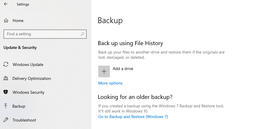 Transfer Photo to External Hard Drive by File History