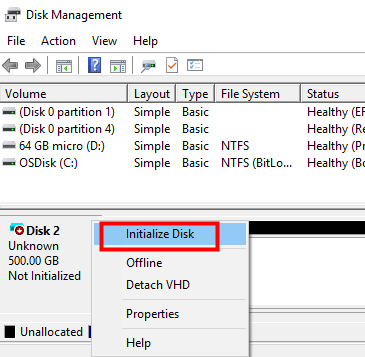 Initialize Disk