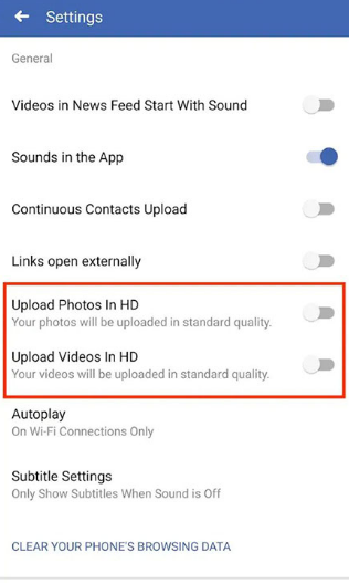 Fix Blurry Videos and Photos on Facebook on Android