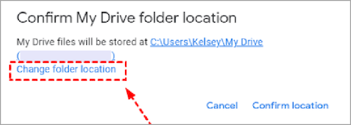 Change folder location.