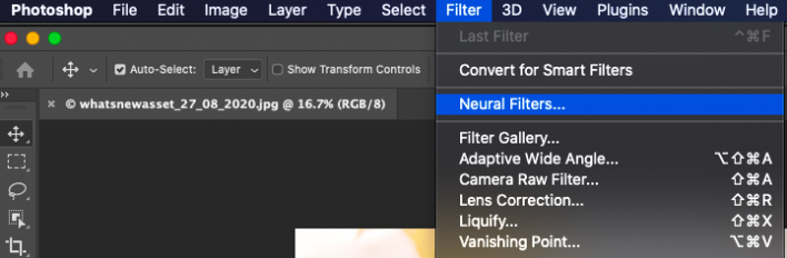 Nerual filters on Photoshop