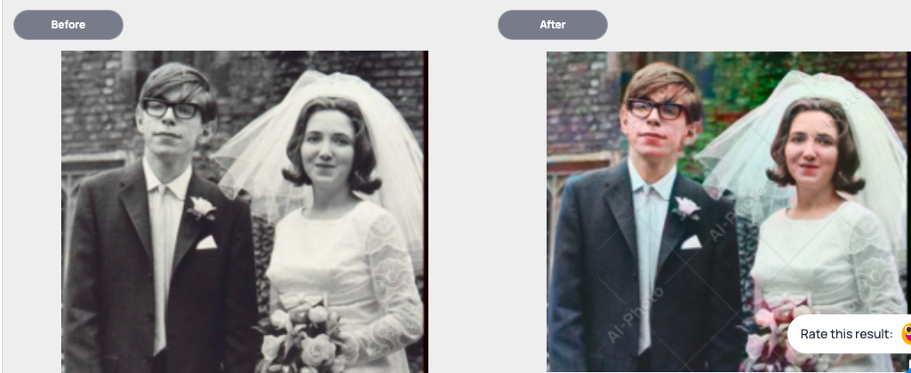  Colorizng Result on AiPassportPhotos
