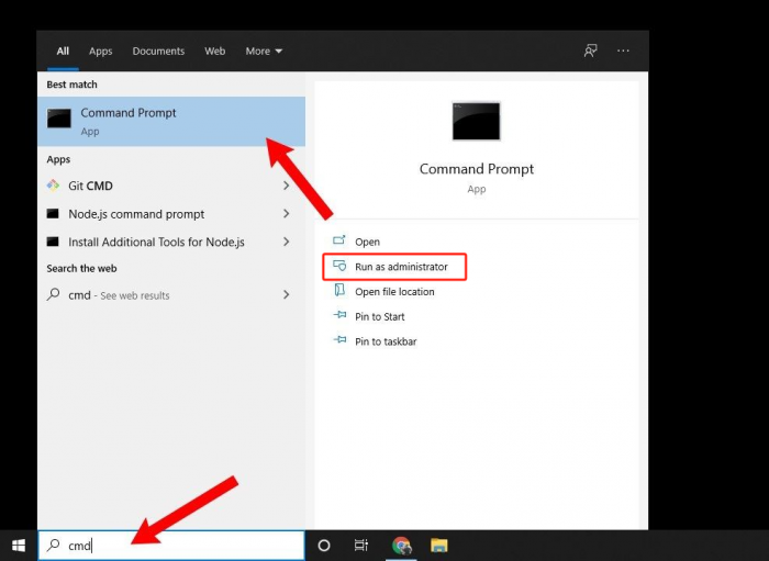 Find Command Prompt on Windows 10/11