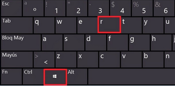 Pressing Keyboard Windows and R Buttons