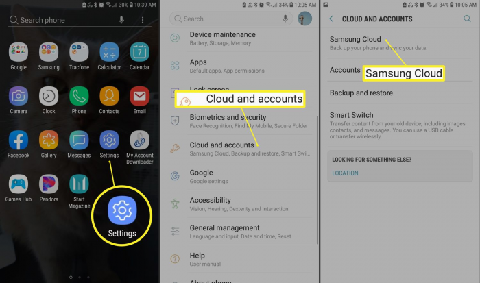 Access to Samsung Cloud