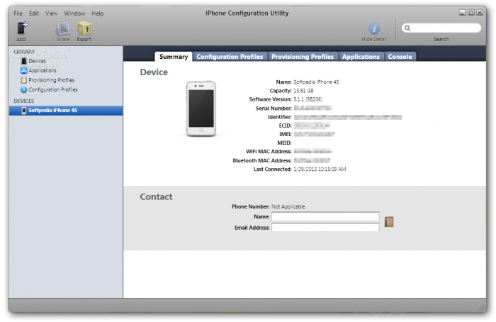 iPhone Configuration Utility