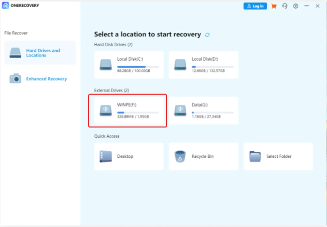 select usb to scan