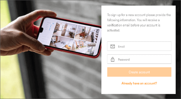 log in vivint camera