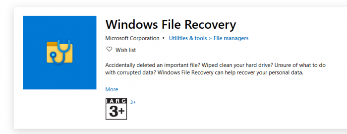 windows file recovery tool