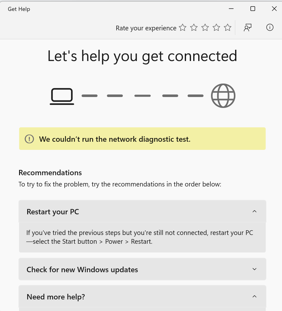 a screenshot telling your network condition.