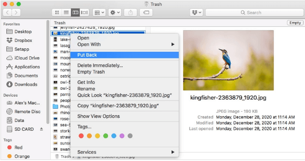 recover wallpaper on mac from trash screenshot