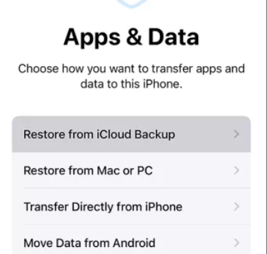 restore from icloud backup