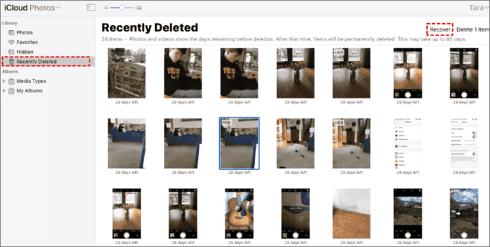 retrieve photos from icloud