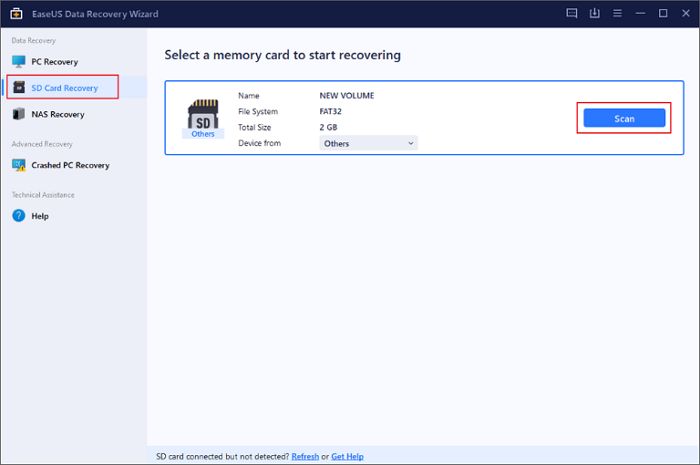 sandisk recovery easeus