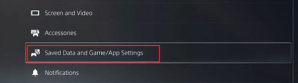 saved data and game settings ps5