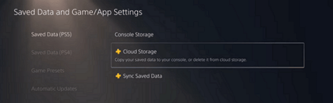 settings menu ps5