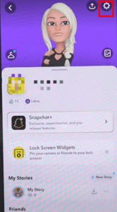 the photo of snapchat settings