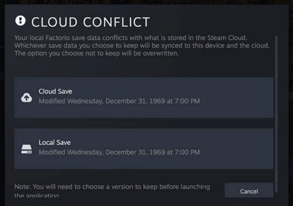 steam cloud conflict