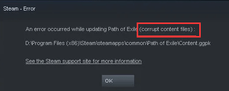 corrupted game file
