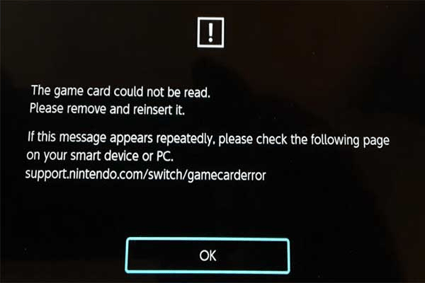 a picture showing errors of Switch.