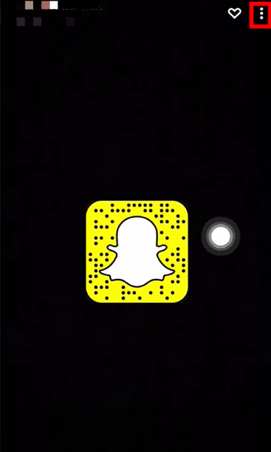 the screenshot of three dots on snapchat