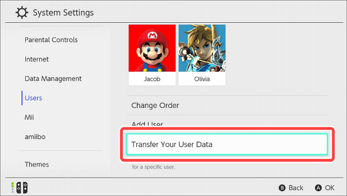 transfer your switch data