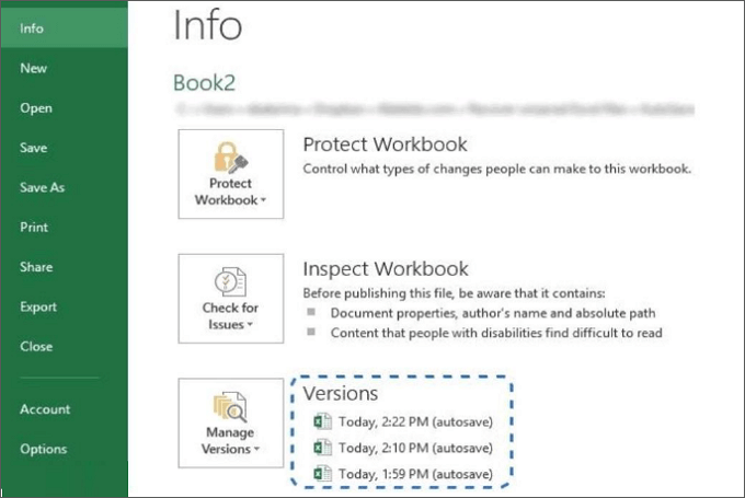 version history excel