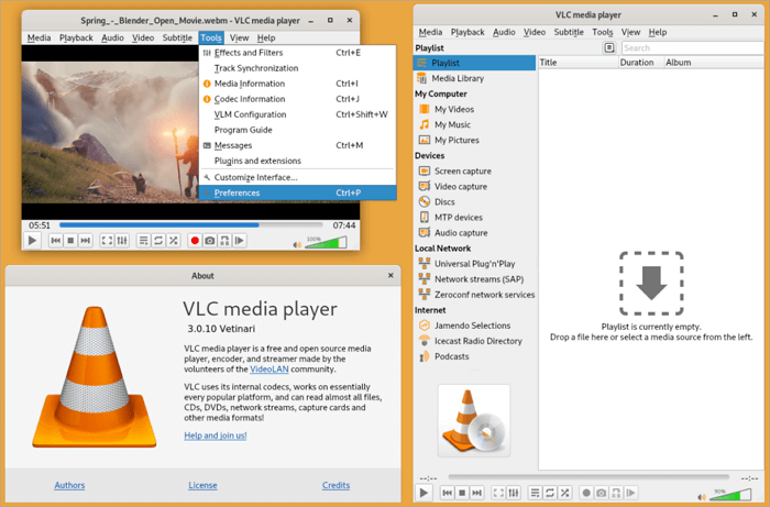 vlc media player interface